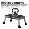 Itopfox Foldable RV Step Stool - Sturdy Metal 1-Step Ladder with Non-Slip Platform & Rubber Feet, Supports 500 lb, Portable for Indoor/Outdoor Use - 2 of 4
