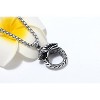 Dragon Ring Necklacefor Men or Women  Stainless Steel Punk Goth Biker Ginger Lyne Collection - 2 of 4