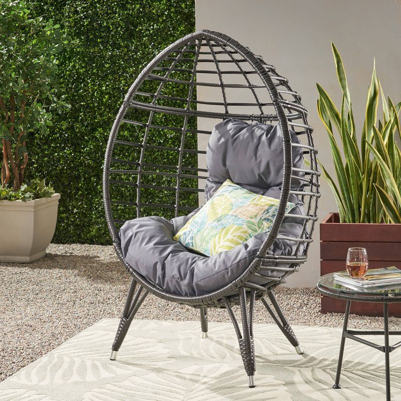 Gianni Wicker Teardrop Chair - Christopher Knight Home, 3 of 14