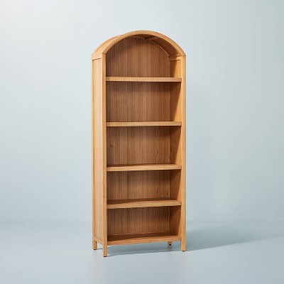 Grooved Wood Arch Bookcase - Natural - Hearth & Hand™ with Magnolia