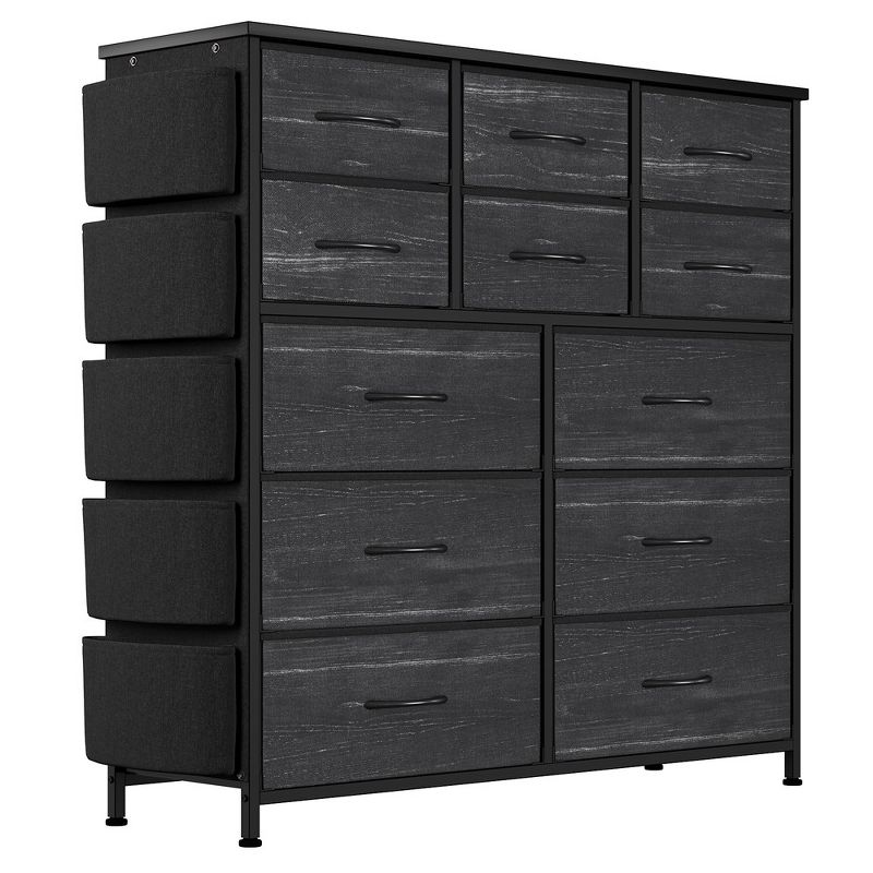 Trinity 12 Drawer Dresser for Bedroom,Tall Fabric Dresser with Side Pockets and Hooks, 1 of 5