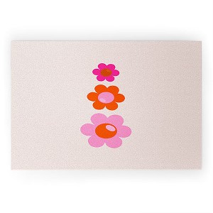 Daily Regina Designs Les Fleurs 01 Abstract Retro 36" x 24" Welcome Mat - Society6 - 1 of 3
