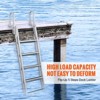 VEVOR Dock Ladder Flip Up 5 Steps, 350lbs Load Capacity, Aluminum Pontoon Boat Ladder with 4" Wide Step & Nonslip Rubber Mat,Swimm Step Ladder - 3 of 4