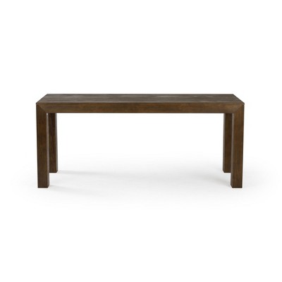 Walnut Wirebrush Solid Wood Rectangular Dining Table for Six