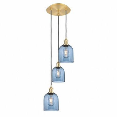 Bella - 3 Light Cord Hung Multi Pendant In Industrial Style-29.25 Inches Tall and 12 Inches Wide