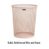Mind Reader 16.65L Round Waste Paper Basket Metal Mesh Pink - 3 of 4