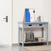 Vtec Trading Gray Console Table With Storage Drawers - 2 of 3