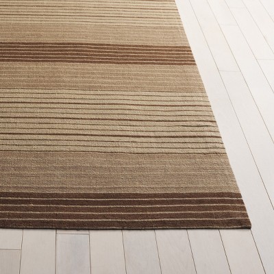 Marbella Beige and Brown Hand Loomed Wool Area Rug