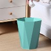 LunaLulinlk Green 2.7 Gallon Kitchen Trash Can, Trash Can for Bathroom Plastic Wastebasket Container Trash Can - 2 of 4