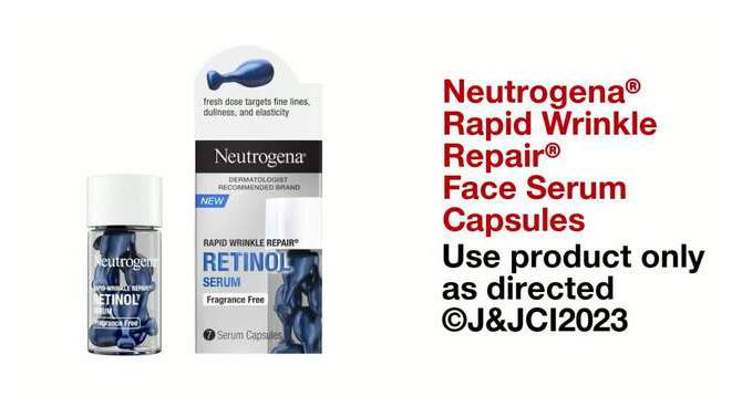 Neutrogena Rapid Wrinkle Repair Retinol Face Serum Capsules - 7ct, 2 of 10, play video