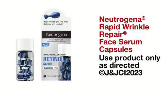 Neutrogena Rapid Wrinkle Repair Retinol Face Serum Capsules - 7ct, 2 of 10, play video