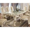 99" Vatican Dining Table Champagne Silver Finish - Acme Furniture: Glass Top, 8 Seats, Non-Extension - 2 of 4