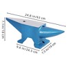 Single Horn Anvil, Cast Iron Anvil Blacksmith Withstands Heavy Blows, Jewelers Metalsmith Tools and Equipment,blue 110 lbs (50kg) - 3 of 4