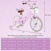 Infans Kids Bike,  16 Inch Toddler Bikes w/Training Wheels, Handbrake & Coaster Brake, Fully Enclosed Chain, Adjustable Handlebar & Seat, Light Purple - 2 of 4