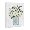 Stupell Industries White Blooms Flower Bouquet Classic Jar Script Canvas Art, 16" x 20" - 2 of 4