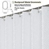 Aoibox Jacquard Geometric Textured Fabric Boho Shower Curtain for Bathroom, Soft Hotel Style Farmhouse with Grommet Top and Hooks, Machine Washable - 4 of 4