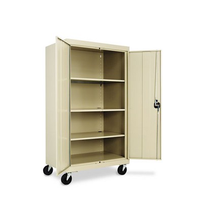 Putty Steel 66" Tall Storage Cabinet with Adjustable Shelves
