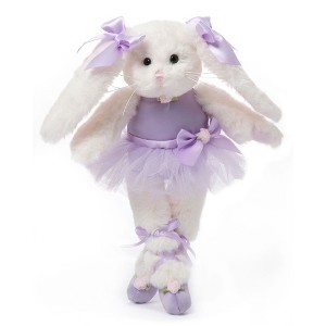 Bearington Twirlina Ballerina Plush Stuffed Animal Bunny 12", Purple - 1 of 4