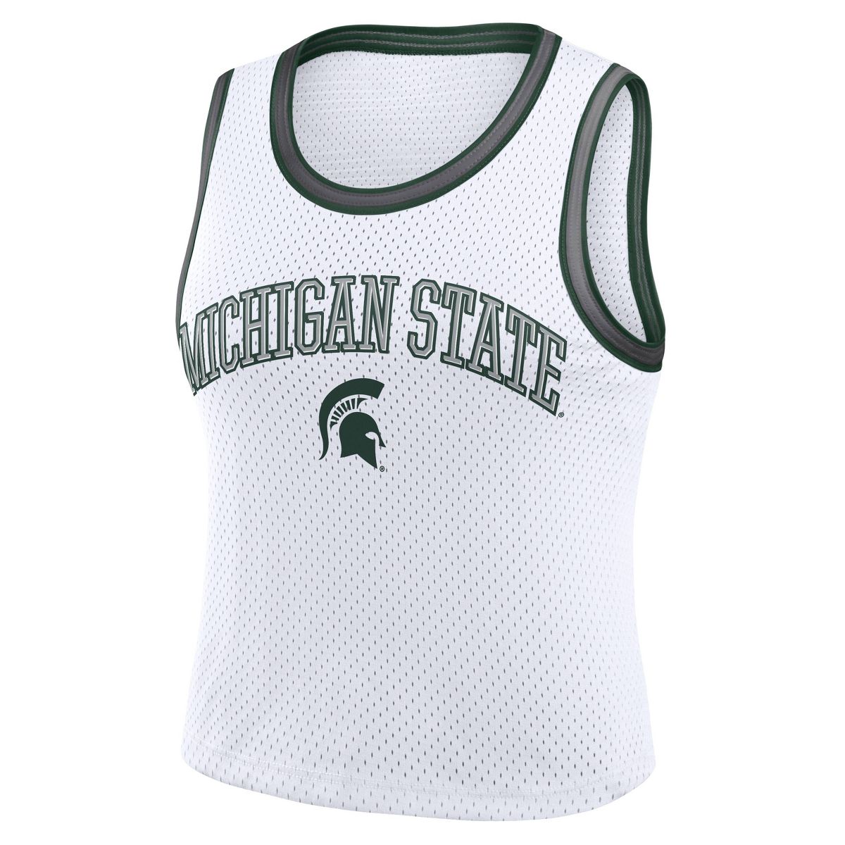 NCAA Michigan State Spartans Women's White Cropped Jersey
