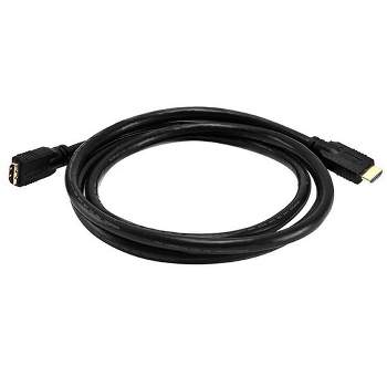Monoprice Premium High Speed HDMI Cable - 6 Feet - Black, |24AWG,4K @ 24Hz, 10.2Gbps, CL2 Male to Female Extension - Commercial Series