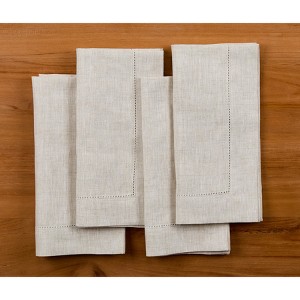 Solino Home Linen Classic Hemstitch Dinner Napkins - 1 of 4