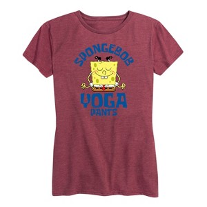 Women's - SpongeBob SquarePants - SpongeBob Yoga Pants Short Sleeve Graphic T-Shirt - 1 of 4