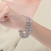 Guili Sterling Silver Rhodium Plated Clear Cubic Zirconia Modern Tennis Bracelet, Sleek and Elegant Design Perfect for Adding Everyday Shine - 3 of 3