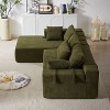 NicBex Couches for Living Room 108" Upholstered Modular L Shape Sectional Sofa Couch Set Free Combination Chenille With 6 Pillows for Bedroom, Green - 4 of 4