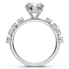 Pompeii3 Certified 2 1/2Ct Cushion Diane Engagement Bridal Set 14k Gold or Pt Lab Created - 2 of 4