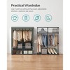 SONGMICS Closet Wardrobe, Portable Closet for Bedroom, Clothes Rail with Non-Woven Fabric Cover, Clothes Storage Organizer, 55.1 x 16.9 x 68.5 Inches - 2 of 4