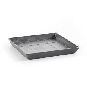 Ecopots Square Plastic Modern In/Outdoor Planter Flower Pot Saucer - 1 of 3