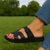 CUSHIONAIRE Orbit Waterproof EVA Womens Sandals -Comfortable Summer Slip On Slides for Women with Adjustable Buckle Strap - 4 of 4