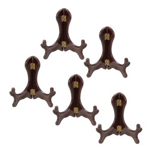 Unique Bargains Imitation Wood Adjustable Folding Picture Frame Display Stand 5 Pcs - 1 of 4