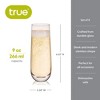 True Stemless Champagne Flutes Glasses, Stemless Mimosa Glasses, Wine Flutes Glass 9oz Set of 8 - 3 of 4
