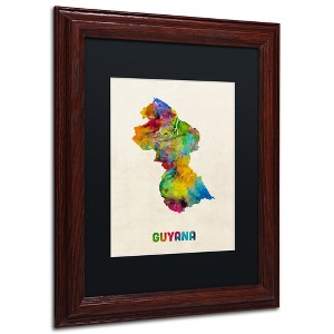 Trademark Fine Art-Michael Tompsett 'Guyana Watercolor Map' Canvas Art - 1 of 4