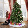 36in Christmas Tree Skirt Faux Fur£¨pink) - 3 of 4