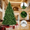 8/6/4 FT Pre-Lit Green Pine Artificial Christmas Tree Set of 3–Hinged Trees with 2 539 Branch Tips & 820 Warm-Yellow LED Lights for Home Office Party - 2 of 4