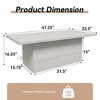 Dyonery Modern Rectangle/Round Coffee Table for Living Room,Engineered Wood Center Coffee Tables for Office Wooden Cocktail Tea Accent Table - 2 of 4