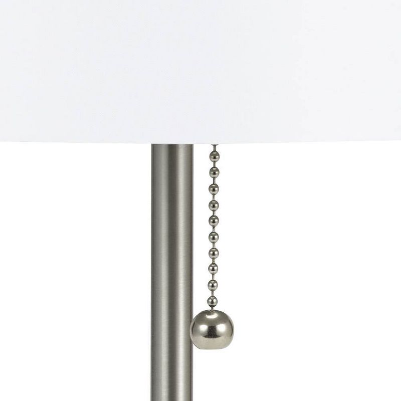19&#34; Metal Stick Table Lamp with Pull Chain Silver - Cresswell Lighting, 3 of 10