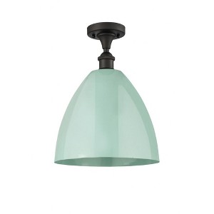 Plymouth Dome - 1 Light Semi-Flush Mount In Industrial Style-14.75 Inches Tall and 12 Inches Wide - 1 of 1