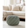 Livabliss Malmo 14"H x 20"W x 20"D Texture Mint Pouf - 2 of 4