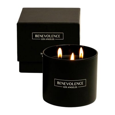 Pavelle 10 Oz. Black Glass Candle Jars W/bamboo Lids For Candle