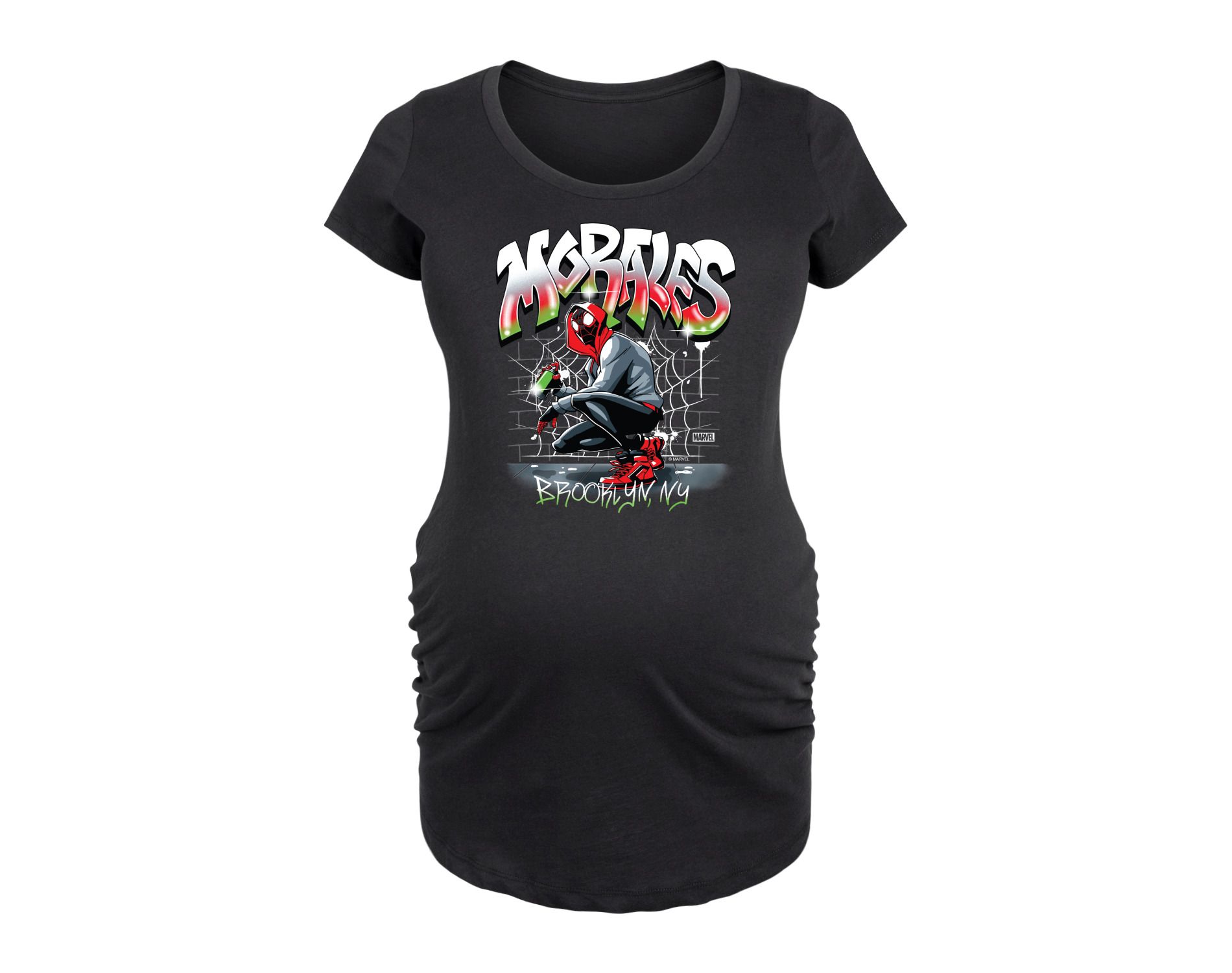 Women's Marvel Spider-man Miles Morales Spray Paint  - Black - Medium