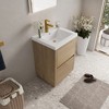 Whisen Freestanding Bathroom Vanity with Stone Resin Sink, U-Shaped Interior, 2 Soft-Close Drawers, Pre-Assembled Cabinet - 2 of 4
