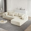 TiramisuBest 108" L Shaped Sectional Sofa Chenille Upholstered Modular 4 Seat Convertible Couch Set Seating 6 Pillows Living Room Left /Right Side - 2 of 4