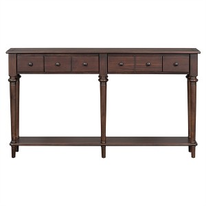 COWLOWN Entryway Table with 4 Drawers & Shelf, Vintage Console Table for Hallway, Living Room - 1 of 4