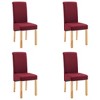 vidaXL Dining Chairs 4 pcs Red Fabric - 2 of 4