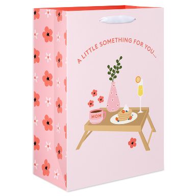 Medium Mother's Day Gift Bag, Breakfast in Bed 10"x7" Designed by Spaghetti and Meatballs