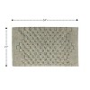 Knightsbridge Luxurious Block Pattern High Quality Year Round Cotton With Non-Skid Back Bath Rug, Sage - 2 of 4