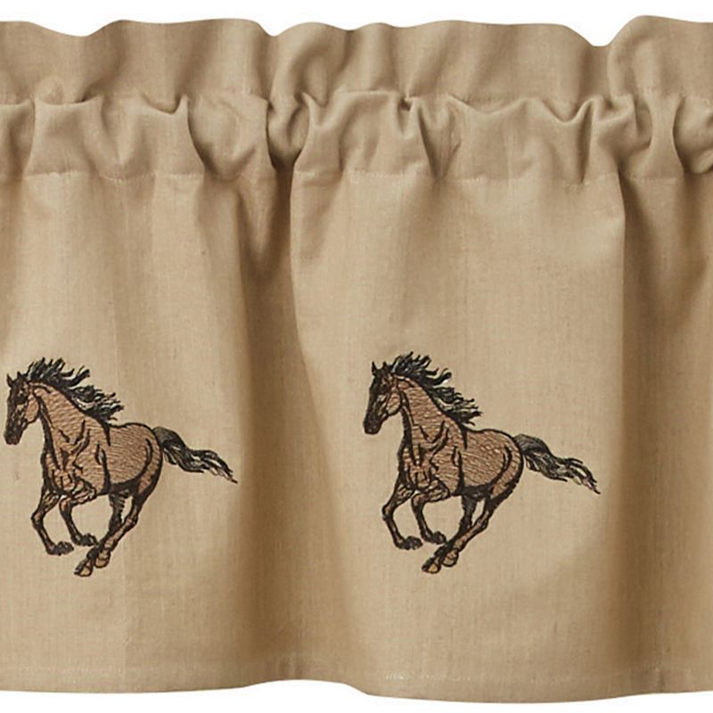 Park Designs Horse Embroidered Lined Valance 60” x 14”, 3 of 4